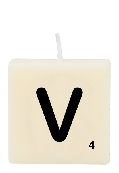 Letter candle - V