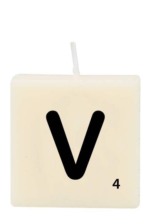 Letter candle - V