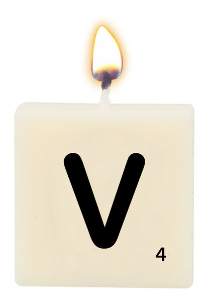 Letter candle - V