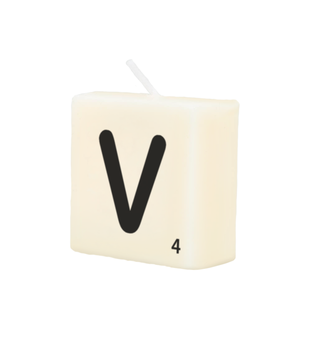 Letter candle - V