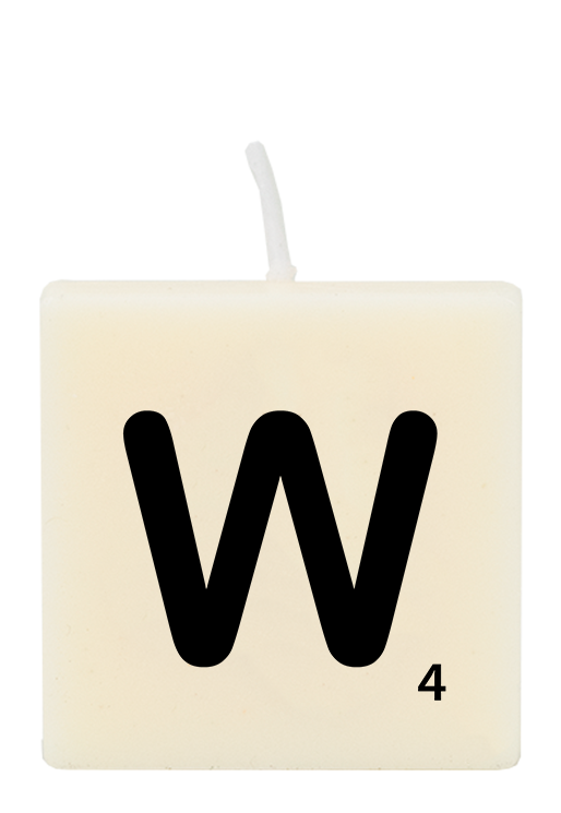 Letter candle - W