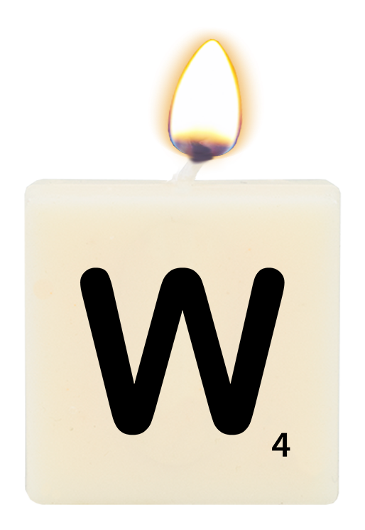 Letter candle - W