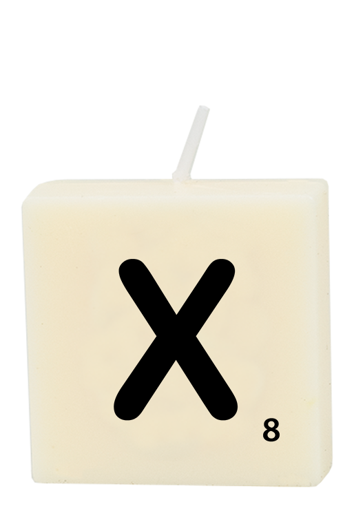 Letter candle - X
