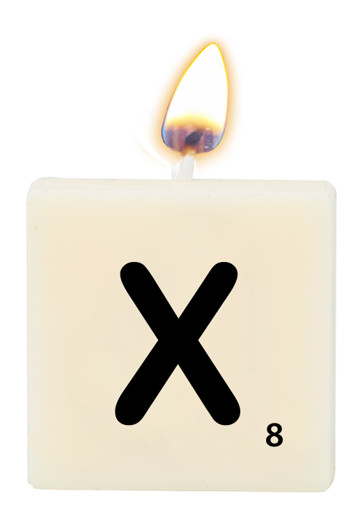Letter candle - X