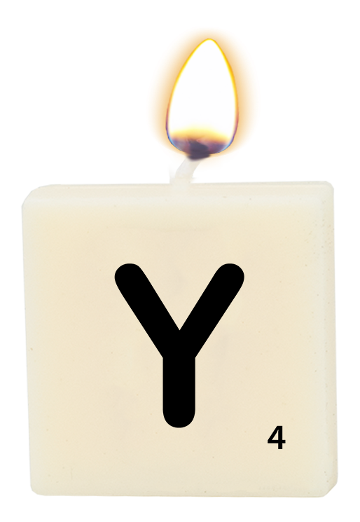 Letter candle - Y