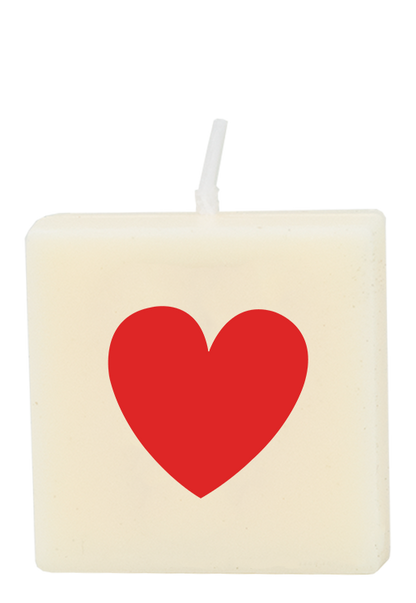 Letter candle - Heart (red)