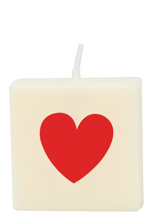 Letter candle - Heart (red)