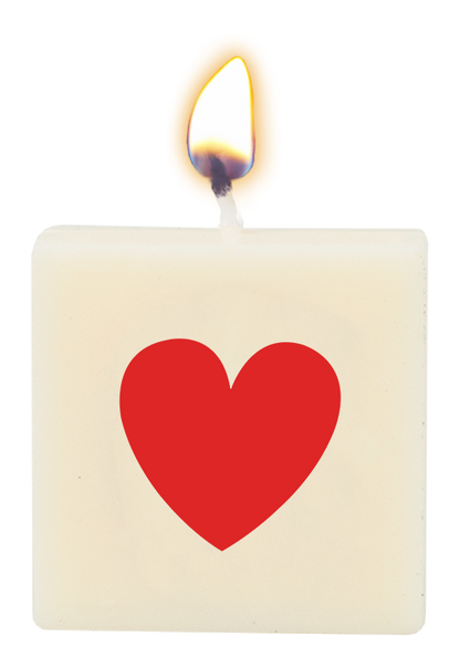 Letter candle - Heart (red)