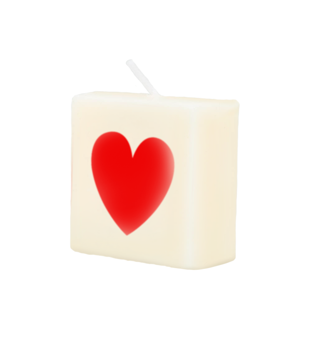 Letter candle - Heart (red)