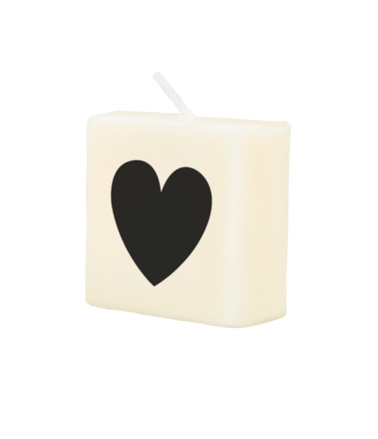 Letter candle - Heart (black)