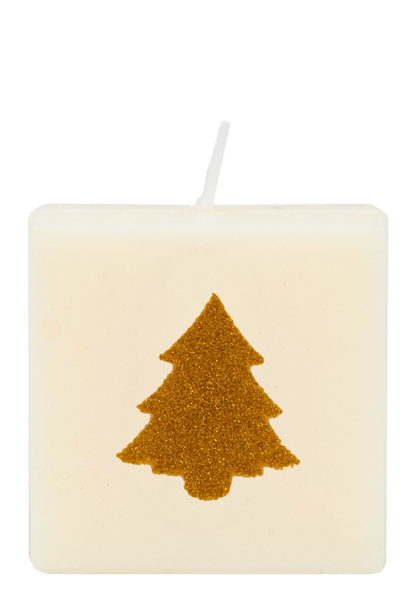 Letter candle - Christmas tree (gold)