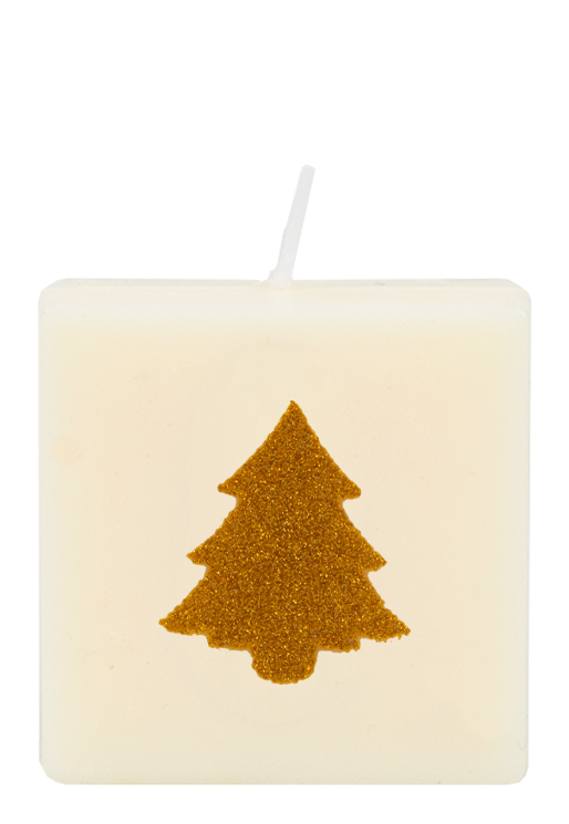 Letter candle - Christmas tree (gold)