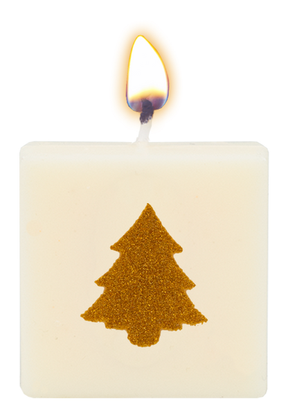 Letter candle - Christmas tree (gold)
