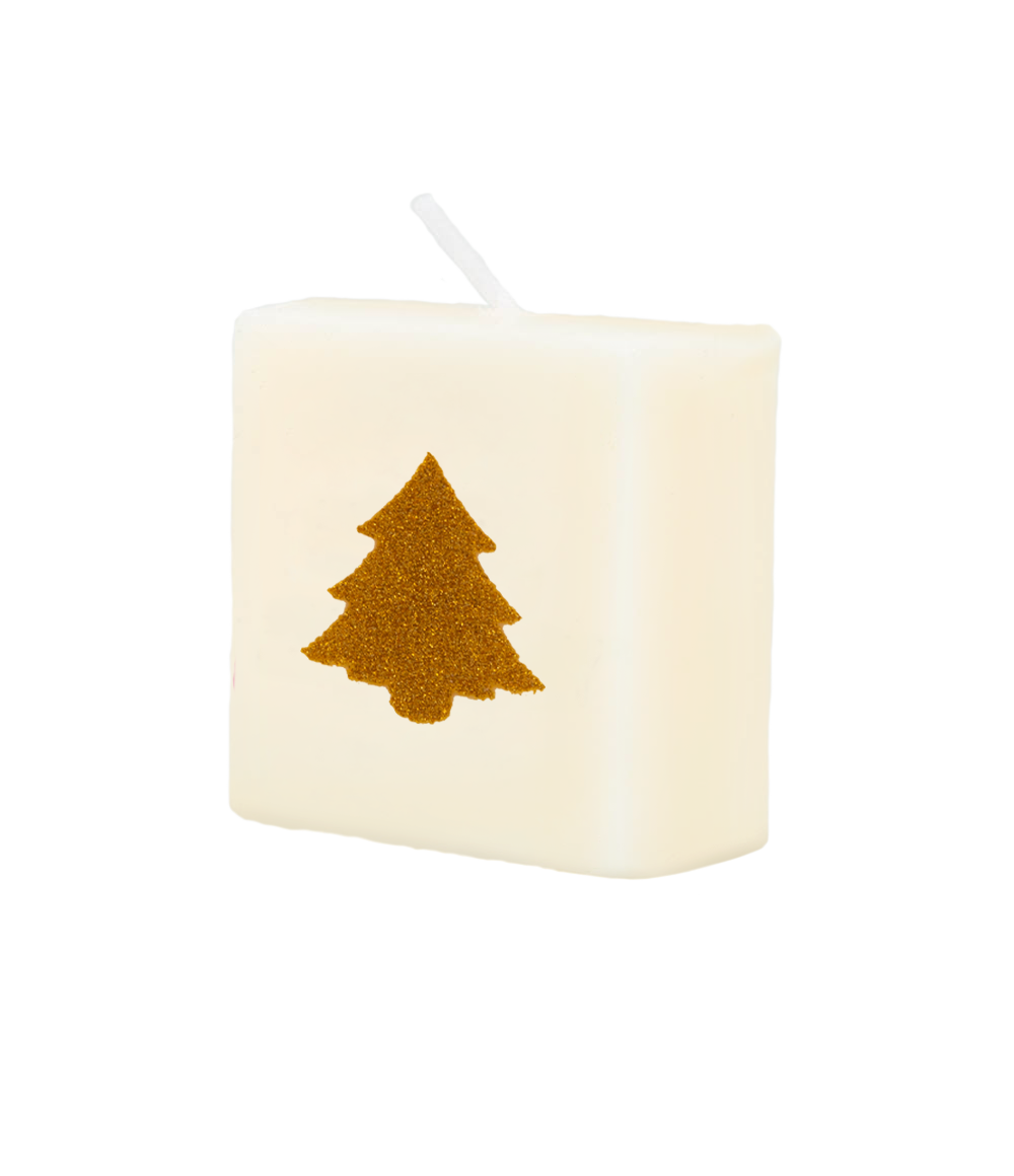 Letter candle - Christmas tree (gold)