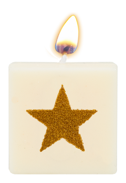 Letter candle - Star (gold)