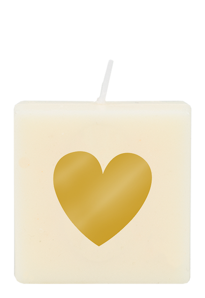 Letter candle - Heart (gold)