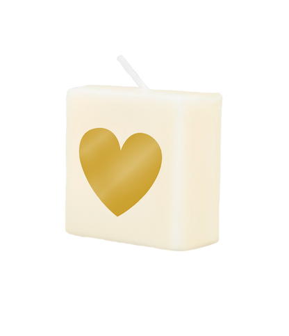 Letter candle - Heart (gold)