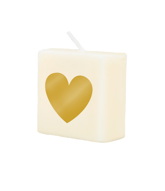 Letter candle - Heart (gold)
