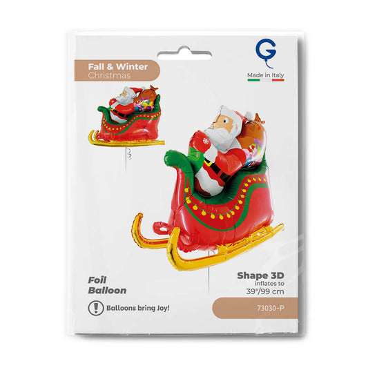 Santa in Sleigh 3D  39" SS