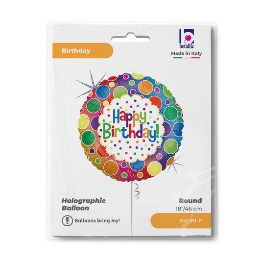 R18 Rainbow Dots Birthday