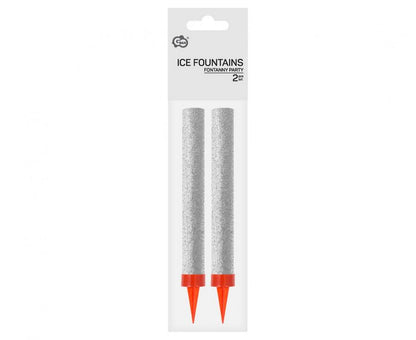 Party Fountains 12 cm/2 Pack, shiny silver