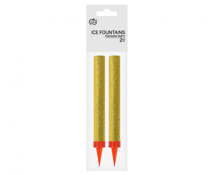 Party Fountains 12 cm/ 2 Pack, gold gloss