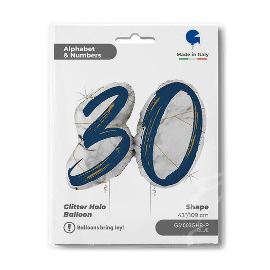 Marble Mate Numbers 30 Blue