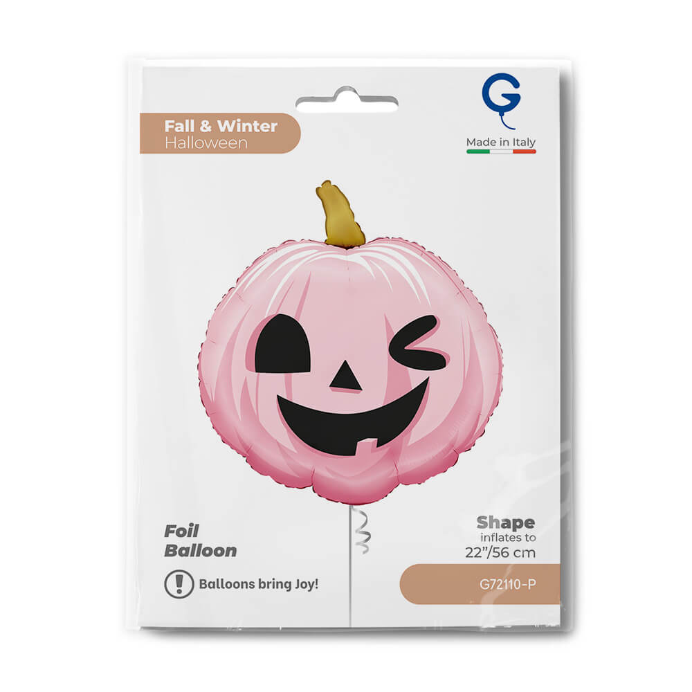 Funny Pumpkin Pink Balloon
