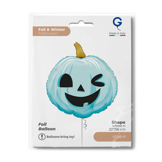 Funny Pumpkin Blue Balloon