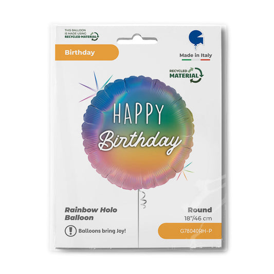 R18 Happy B-Day Colourful Rainbow