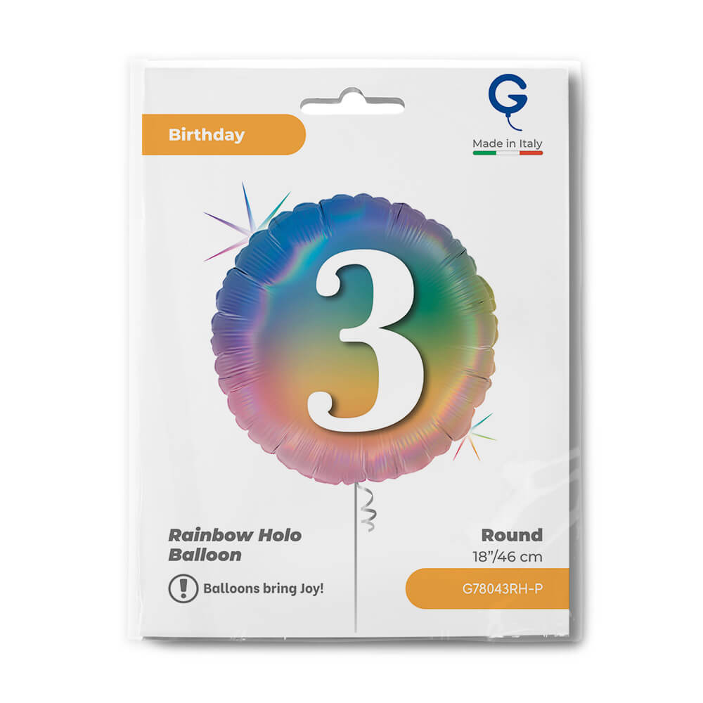 Happy 3 Colourful Rainbow - Single Pack