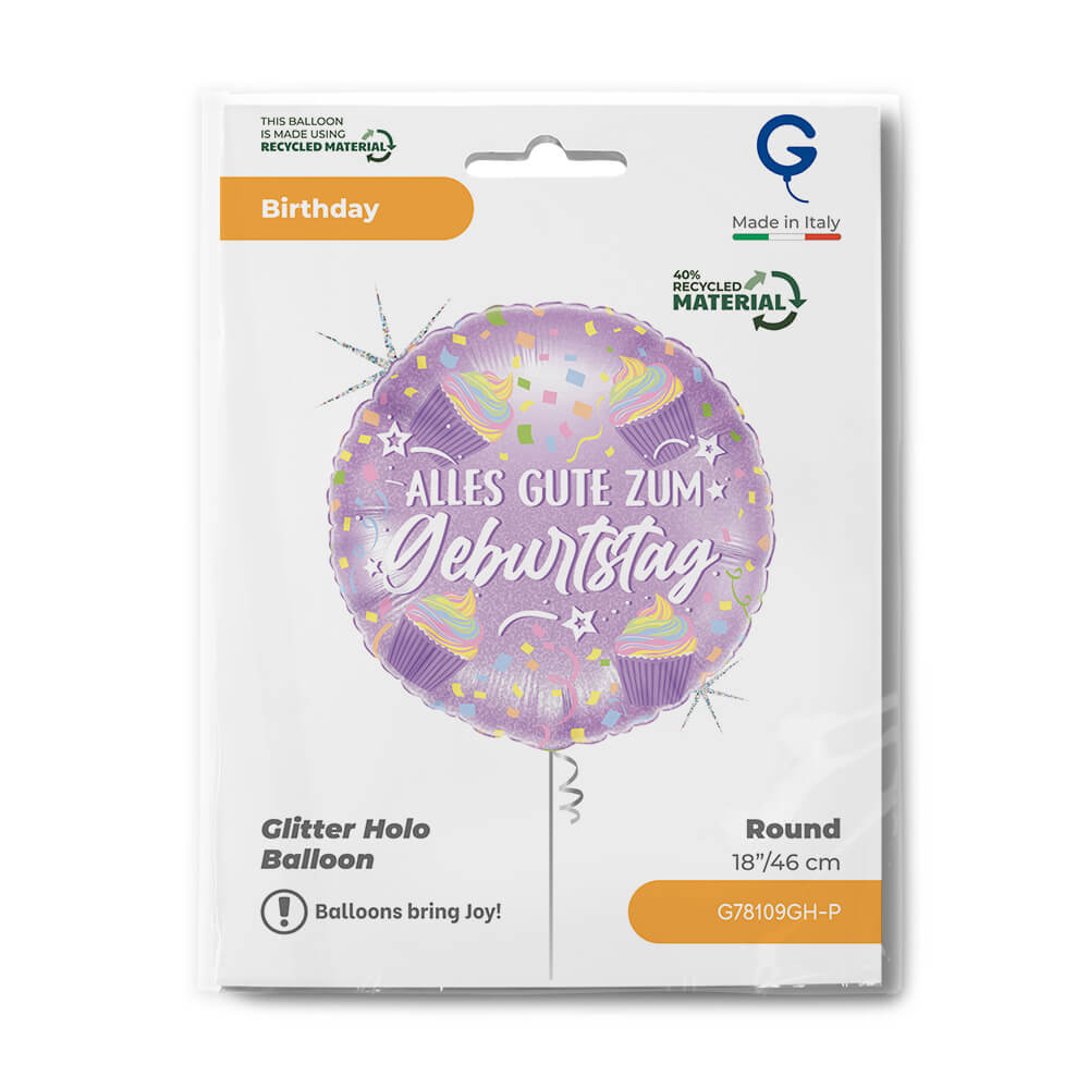 Pastell Geburtstag Glitter Holo Single Pack