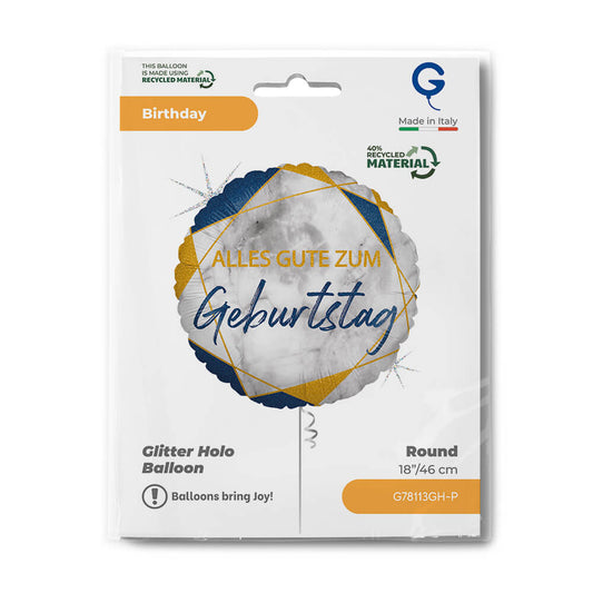 Marble Mate Geburtstag Blue Glitter Holo Single Pack