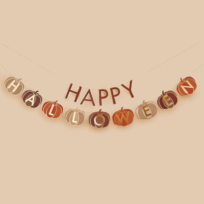 Pumpkin 'Happy Halloween' Card Banner x2 2m