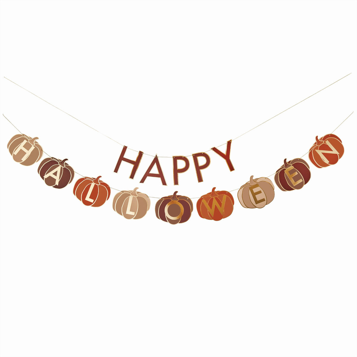 Pumpkin 'Happy Halloween' Card Banner x2 2m
