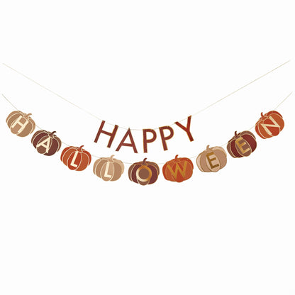 Pumpkin 'Happy Halloween' Card Banner x2 2m