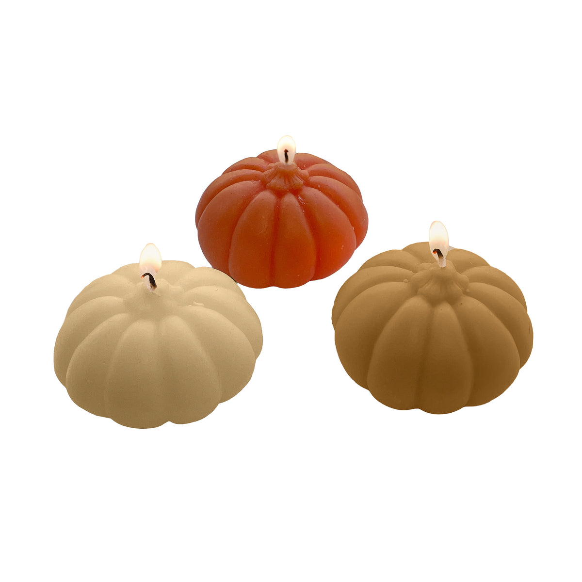 Pumpkin Candles - Pack of 3