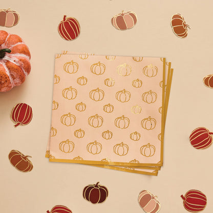 Pumpkin Paper Napkins - Pack of 16