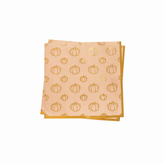 Pumpkin Paper Napkins - Pack of 16