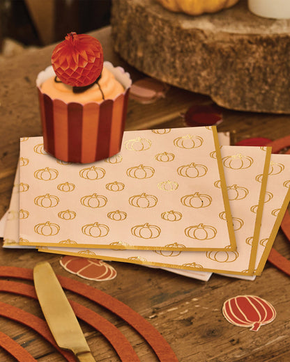 Pumpkin Paper Napkins - Pack of 16