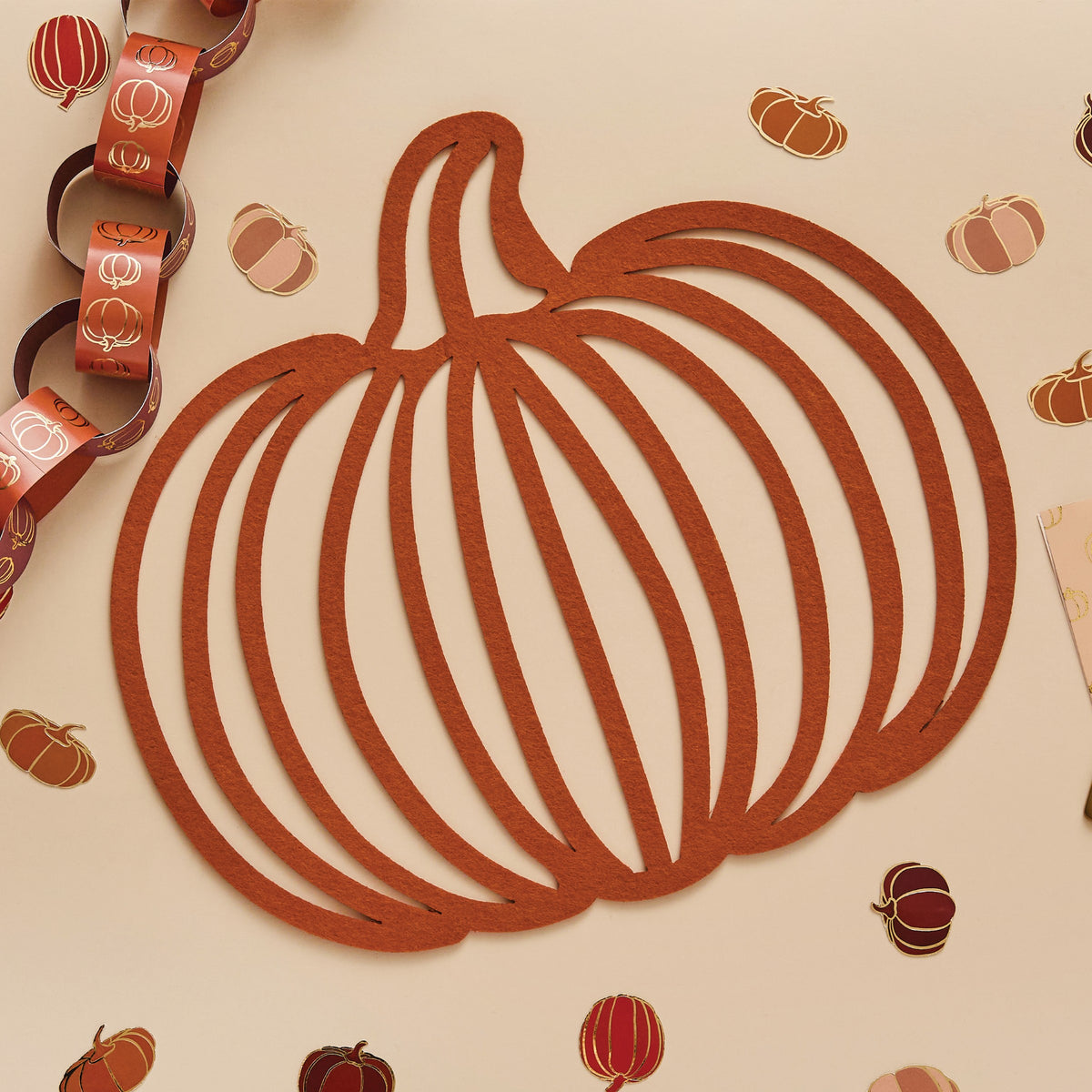 Pumpkin Felt Placemats - Pack of 4