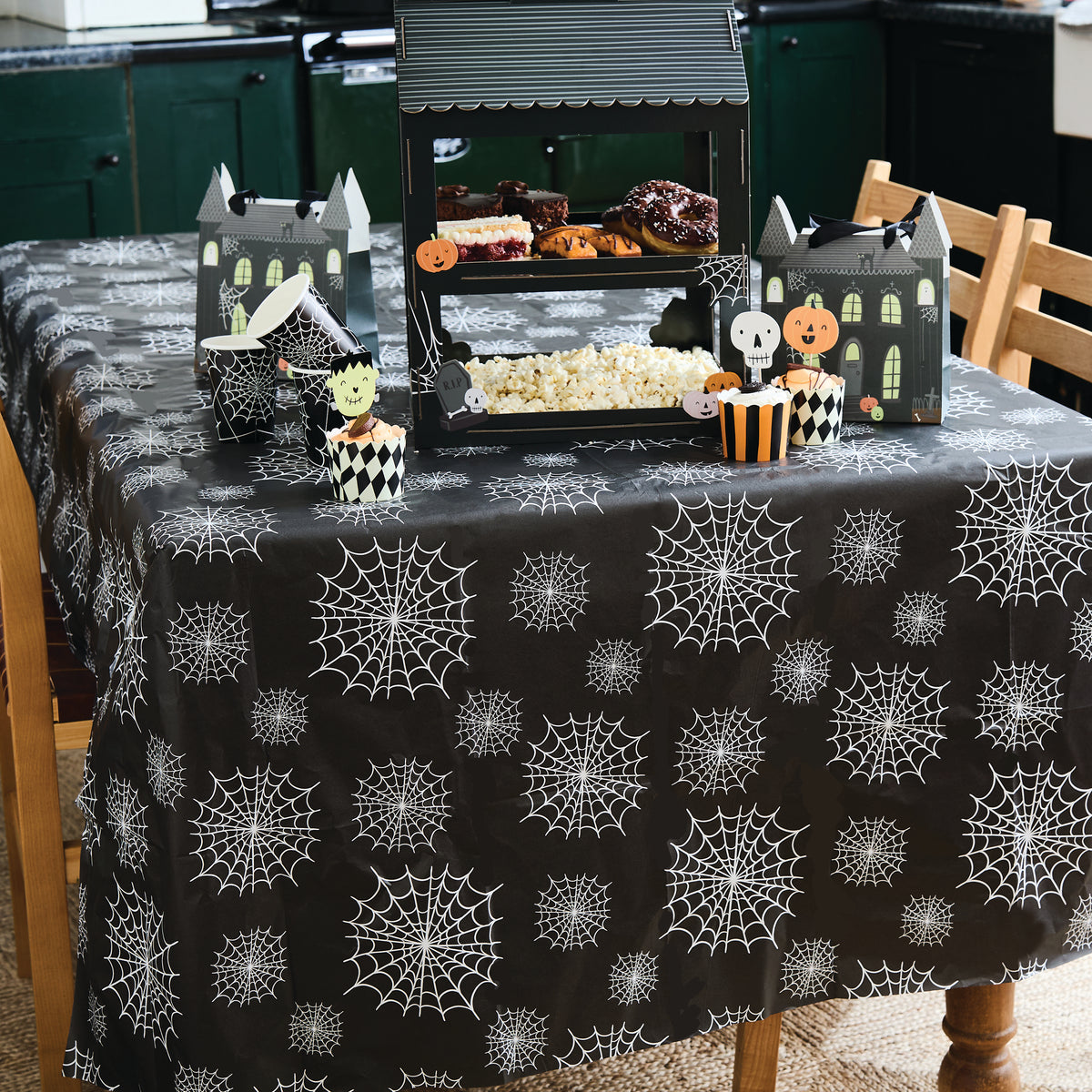 Spider Web Paper Tablecloth