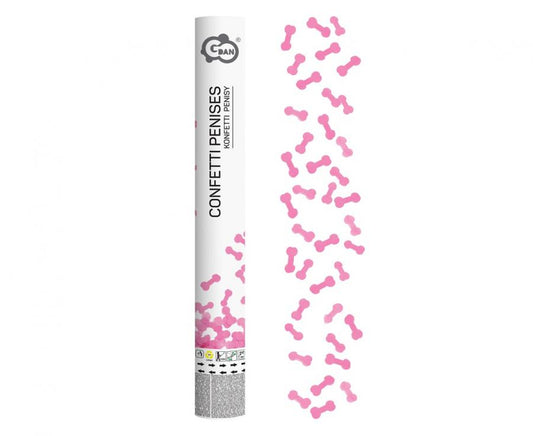 Paper pneumatic confetti pink penises 18+ ( 40 cm)