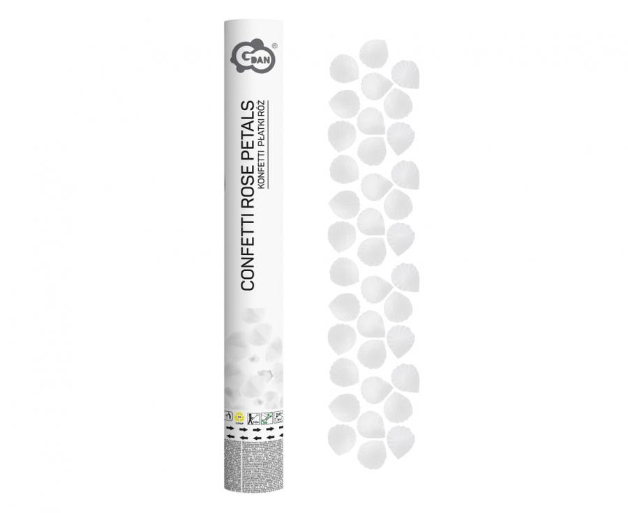 Pneumatic confetti Rose Petals, white, textile (40 cm)
