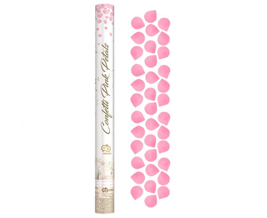 Confetti Cannon - rose petals, pink, textile (60 cm)