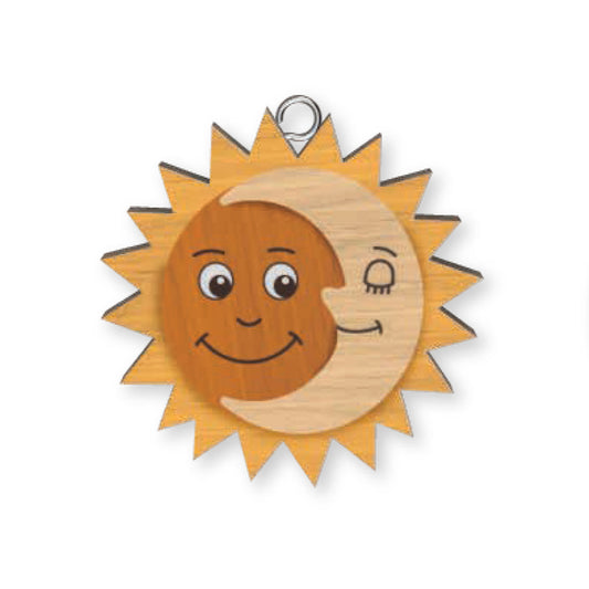 Sun and Moon Keyring