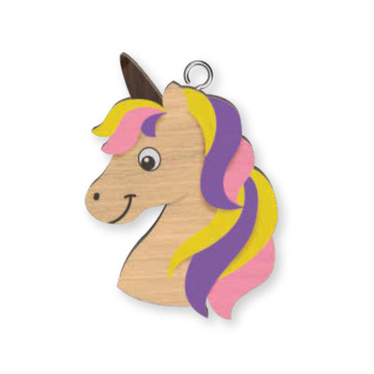Unicorn Head Keyring