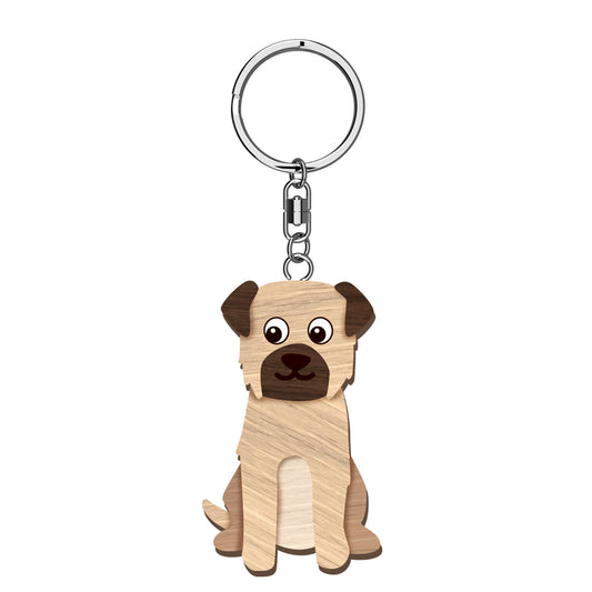 Border Terrier Keyring