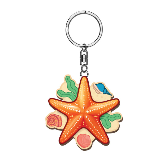 Star Fish Keyring