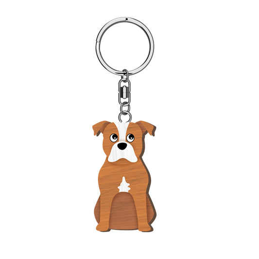 Staffie Keyring